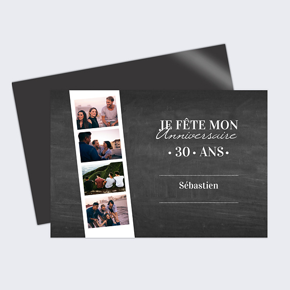 Carte anniversaire Photomaton Ardoise