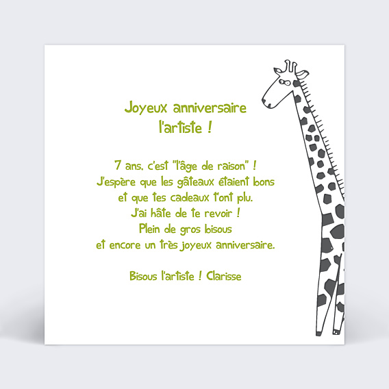 Anniversaire Enfant Coloriage Jungle
