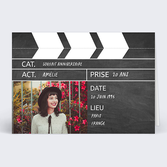 Carte anniversaire Cinéma