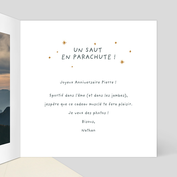 Carte Anniversaire Cadeau Intérieur Droit