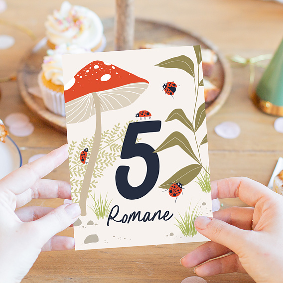 Invitation anniversaire enfant Coccinelle Après 1