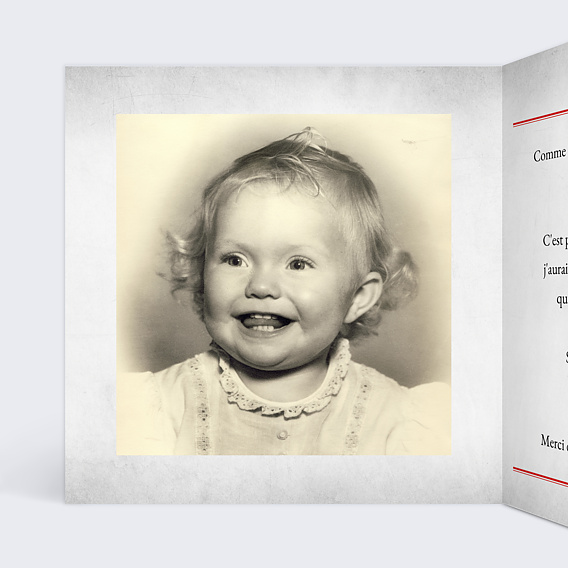 Invitation anniversaire Rétrospective Intérieur Gauche