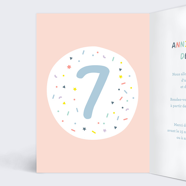 Invitation Anniversaire Enfant 7 Ans Popcarte Invitation Anniversaire Enfant 7 Ans Popcarte