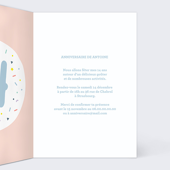 Invitation Anniversaire Enfant 14 ans
