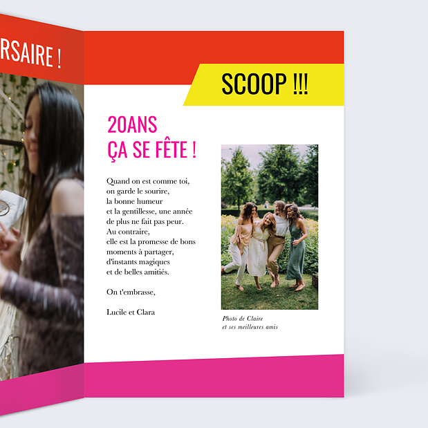 Carte d'Anniversaire Voilà Magazine Intérieur Droit