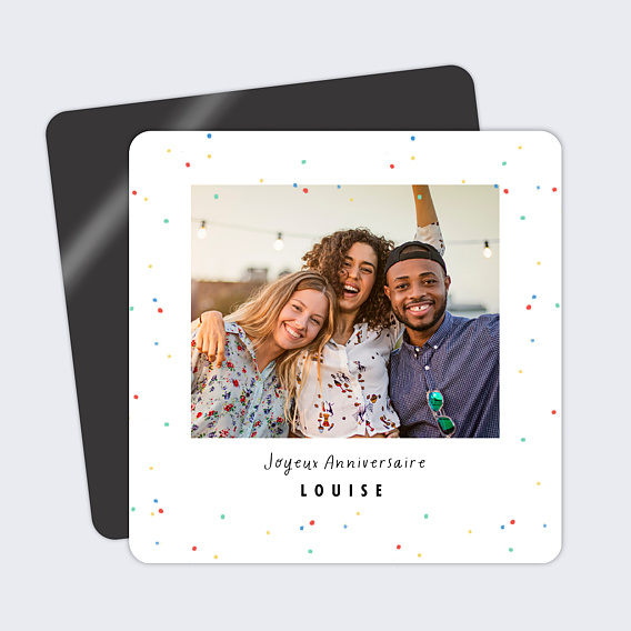 Carte anniversaire Mini Confettis Colorés