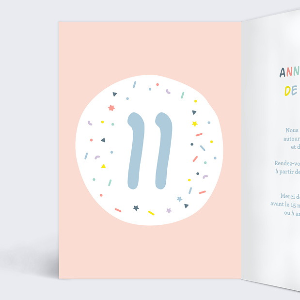 Carte D Invitation Anniversaire Enfant 11 Ans Popcarte