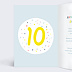 Invitation anniversaire enfant 10 ans Intérieur Gauche