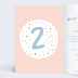 Carte anniversaire enfant 2 ans Intérieur Gauche