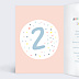 Invitation anniversaire enfant 2 ans Intérieur Gauche