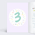 Invitation anniversaire enfant 3 ans Intérieur Gauche