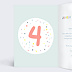 Carte anniversaire enfant 4 ans Intérieur Gauche