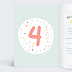 Invitation anniversaire enfant 4 ans Intérieur Gauche
