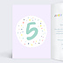 Carte anniversaire enfant 5 ans Intérieur Gauche