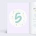 Invitation anniversaire enfant 5 ans Intérieur Gauche