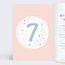 Invitation anniversaire enfant 7 ans Intérieur Gauche