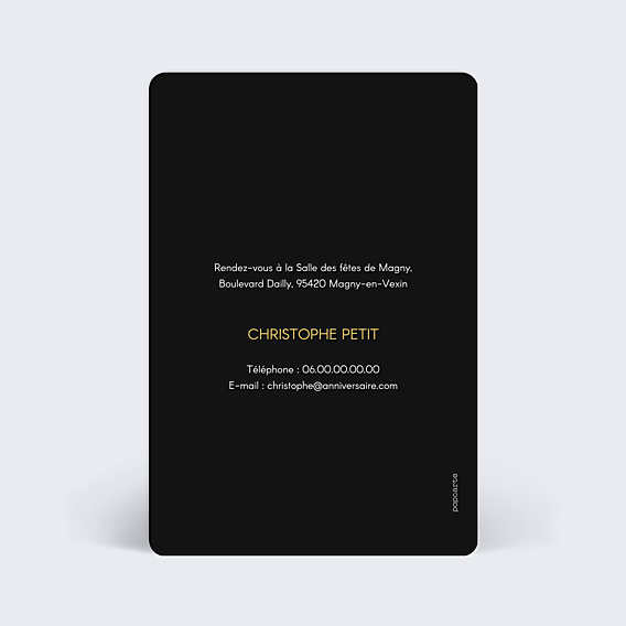 Invitation Anniversaire Adulte Cinquante Chic