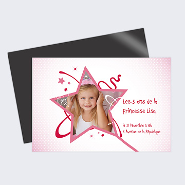 Invitation Anniversaire Enfant Princesse Étoile
