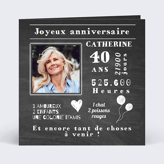 Carte anniversaire Gâteau d'Anniversaire