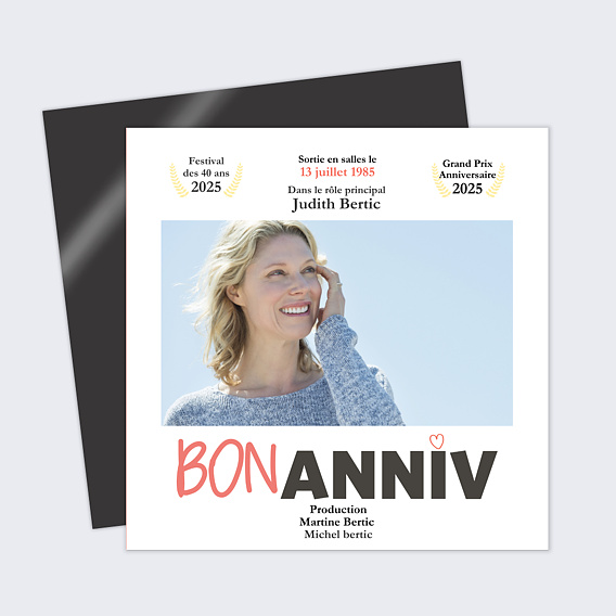 Carte anniversaire Film d'Anniversaire