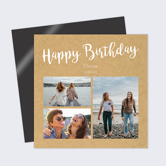 Carte anniversaire Joli Kraft