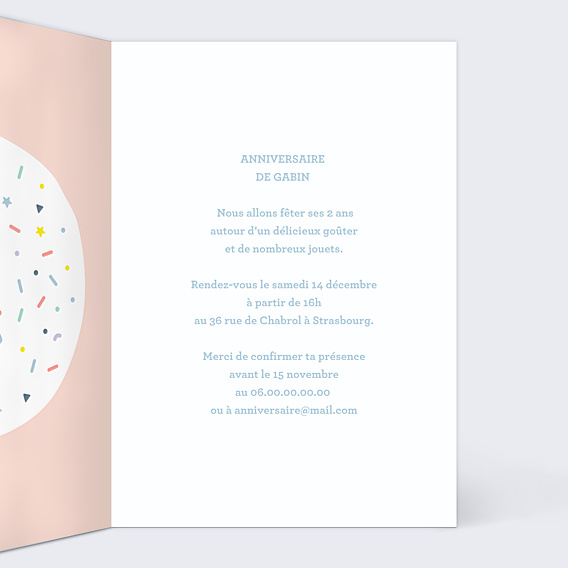 Invitation Anniversaire Enfant 2 ans