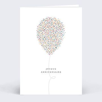 Carte anniversaire adulte Ballons