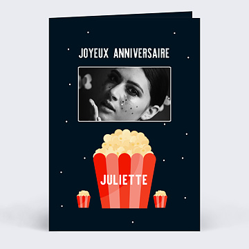 Carte anniversaire adulte Thème Cinéma