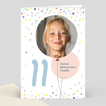 Afie 69-2106 Carte Joyeux Anniversaire 6 ans Enfant Garçon Fille - Gteau 6  Bougies Papillons : : Fournitures de bureau