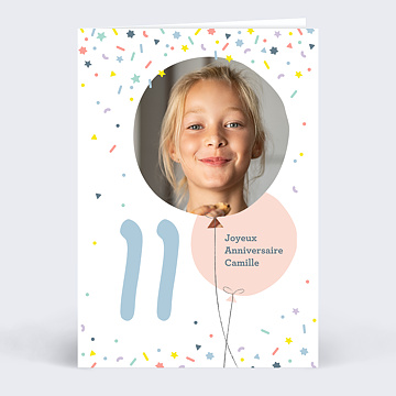 Afie 69-2106 Carte Joyeux Anniversaire 6 ans Enfant Garçon Fille - Gteau 6  Bougies Papillons : : Fournitures de bureau