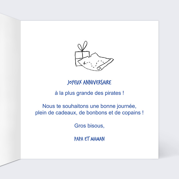 Carte Anniversaire À l'Abordage Intérieur Droit