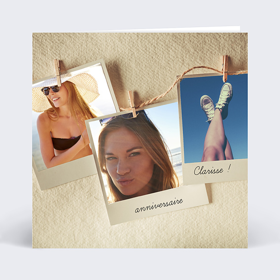 Anniversaire Adulte Summer polaroïd