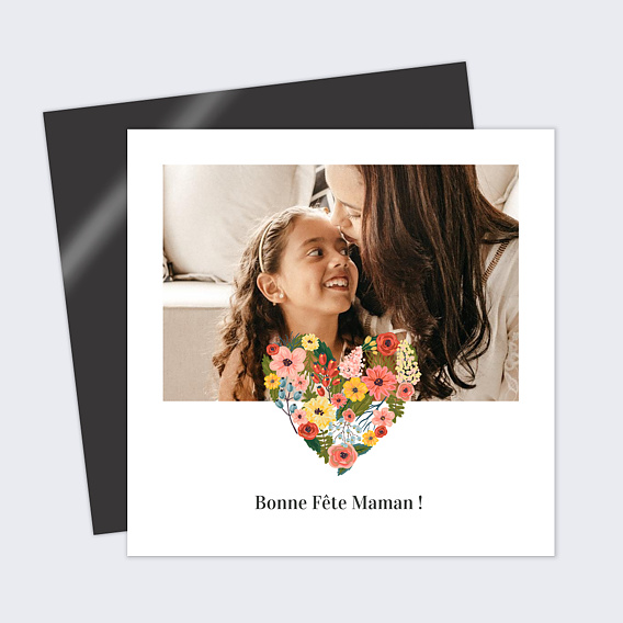 Carte fête des mères Joli Coeur