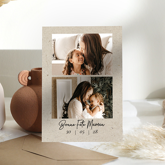 Carte fête des mères Esprit Chiné II Après 1