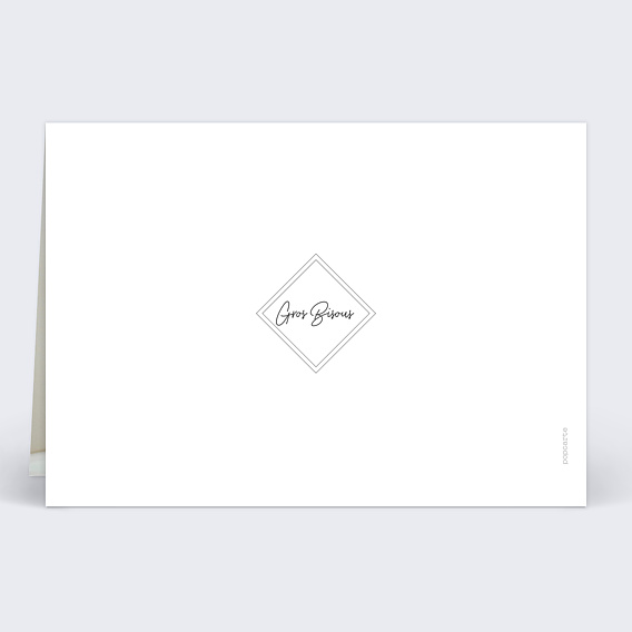 Carte fête des mères Charme Classique Verso