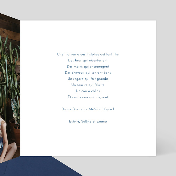 Carte fête des mères Chic Intérieur Droit