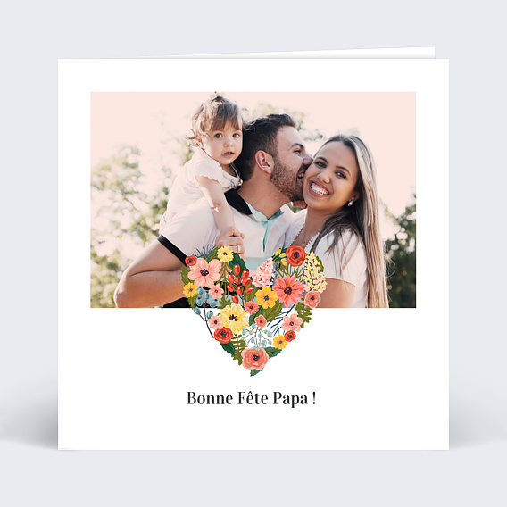 Carte fête des pères Joli Coeur