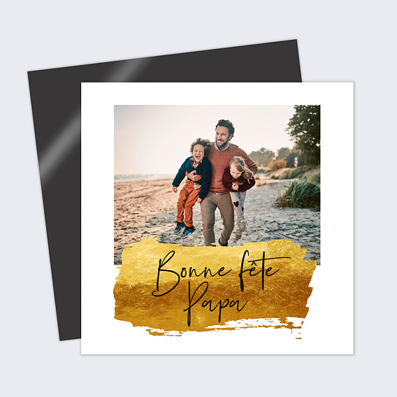 Carte fête des pères Pinceau Ocre