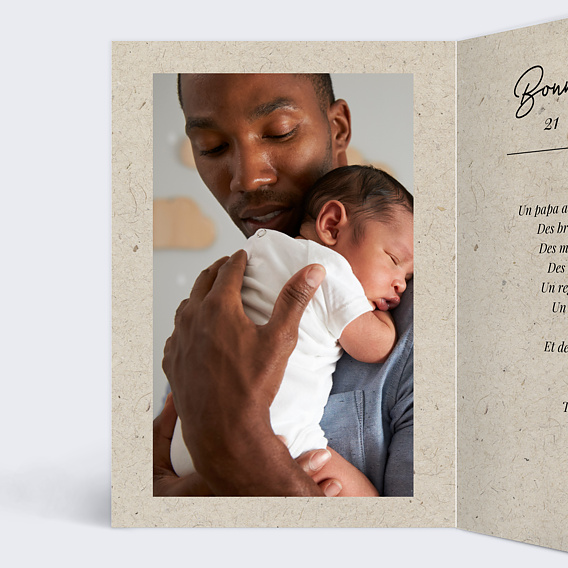 Carte fête des pères Esprit Chiné II Intérieur Gauche