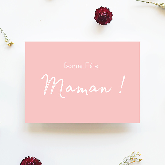 Carte fête des mères Bonne Fête Maman Rose