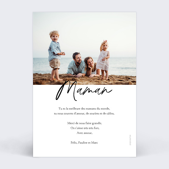 Carte fête des mères Collage Verso