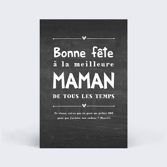 Carte fête des mères Best Mom