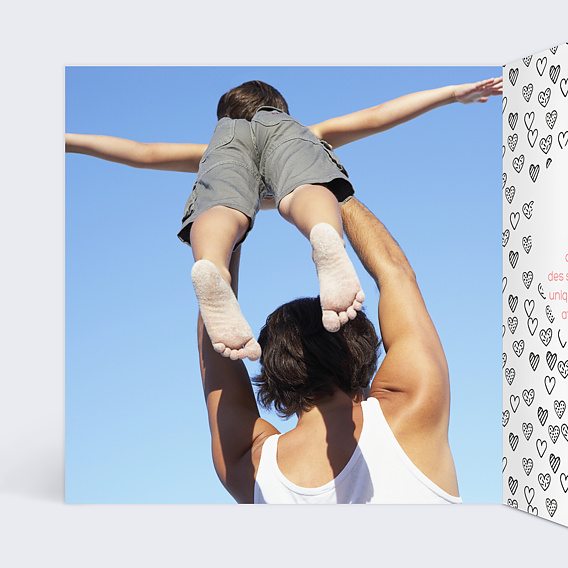 Carte fête des pères Heart Intérieur Gauche