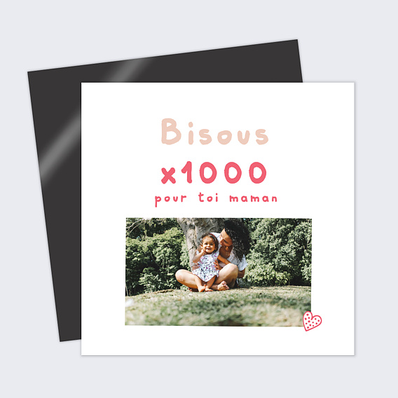 Carte fête des mères Bisous