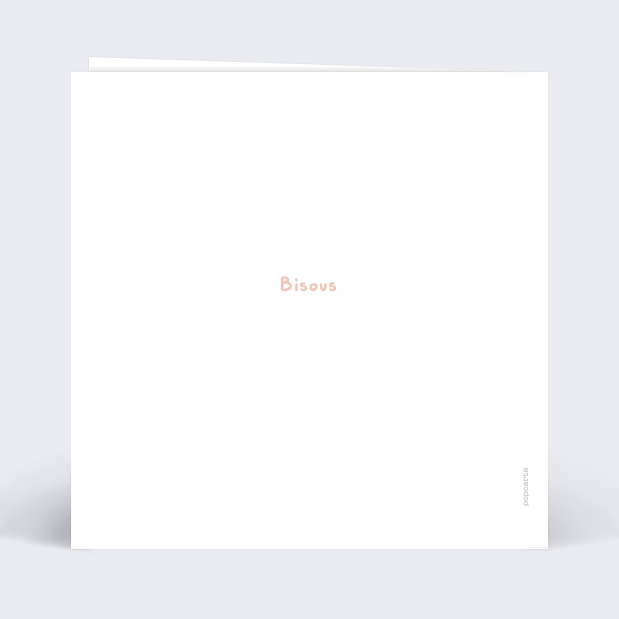 Carte fête des mères bisous Verso