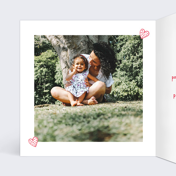 Carte fête des mères Bisous Intérieur Gauche