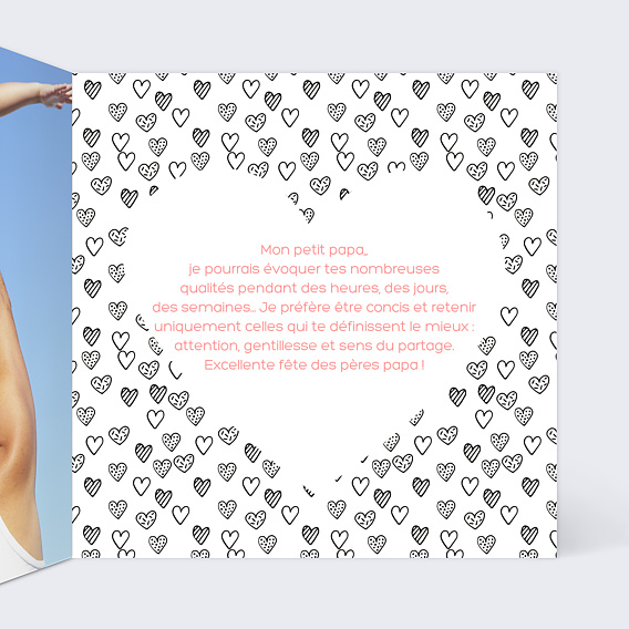 Carte fête des pères Heart Intérieur Droit