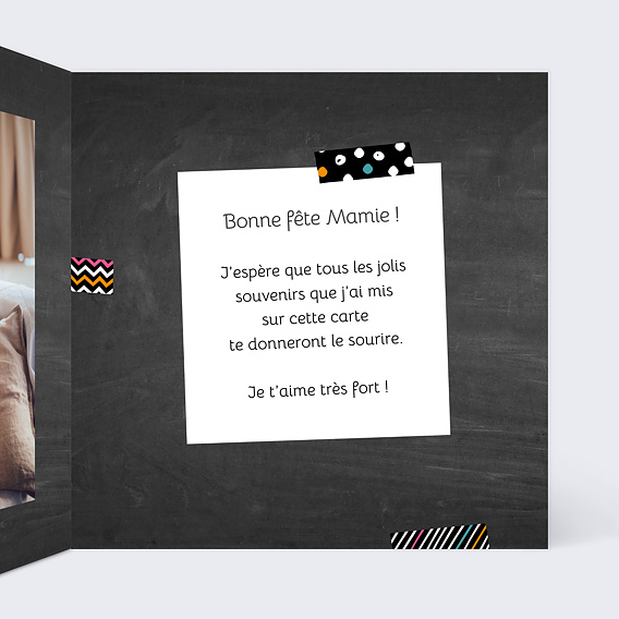 Carte fête des grands-mères Scrapbook Intérieur Droit