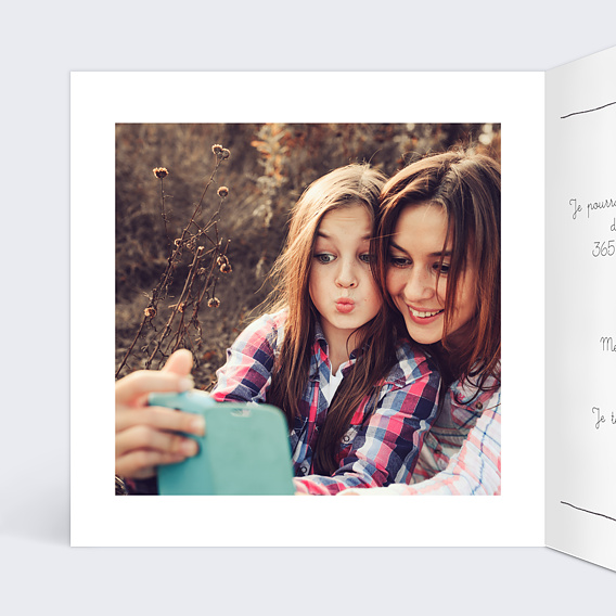 Carte fête des mères A Main Levée Intérieur Gauche