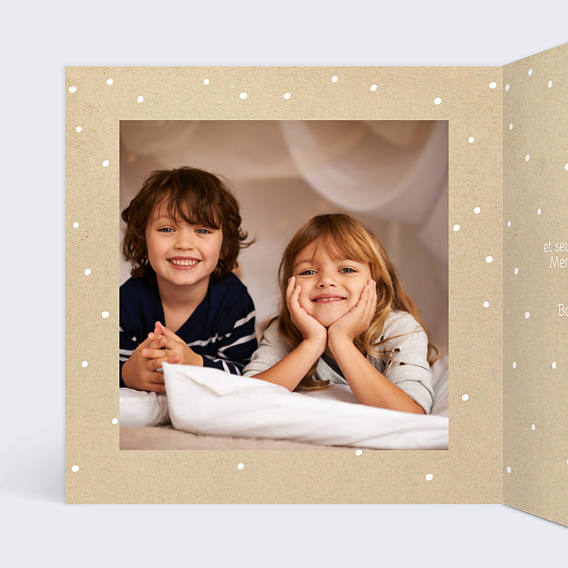 Carte fête des grands-mères Plumetis Intérieur Gauche